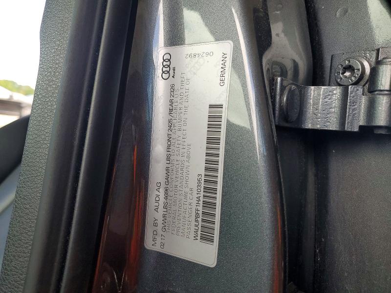 Продажа на аукционе авто 2017 Audi A3, vin: WAUUPBFF1HA103953, номер лота: 49406696