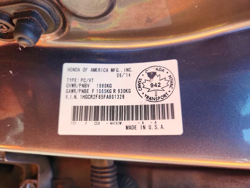 2015 Honda Accord მანქანა იყიდება აუქციონზე, vin: 1HGCR2F85FA801328, აუქციონის ნომერი: 51602316