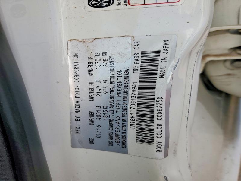 2016 Mazda 3 მანქანა იყიდება აუქციონზე, vin: JM1BM1T70G1328941, აუქციონის ნომერი: 49886776