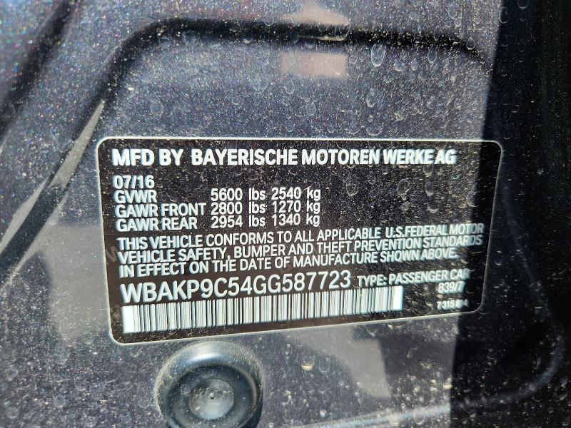 2016 Bmw 550 მანქანა იყიდება აუქციონზე, vin: WBAKP9C54GG587723, აუქციონის ნომერი: 51468336