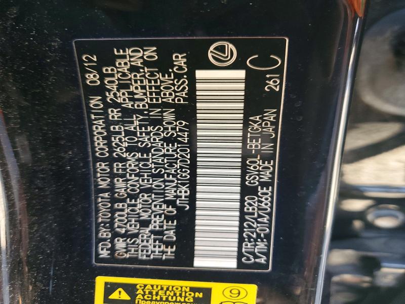 Продажа на аукционе авто 2013 Lexus Es, vin: JTHBK1GG7D2014479, номер лота: 49563116