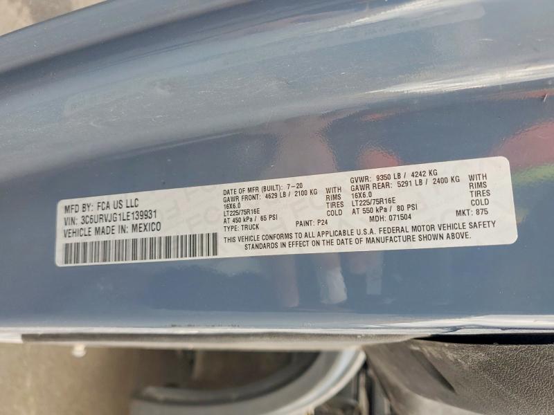 Продажа на аукционе авто 2020 Ram Promaster 3500, vin: 3C6URVJG1LE139931, номер лота: 48238116