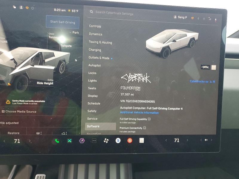2024 Tesla Cybertruck მანქანა იყიდება აუქციონზე, vin: 7G2CEHED5RA034355, აუქციონის ნომერი: 48831756