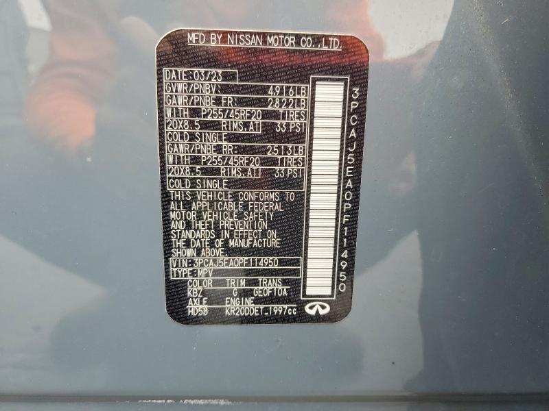 Продажа на аукционе авто 2023 Infiniti Qx50, vin: 3PCAJ5EA0PF114950, номер лота: 48771346