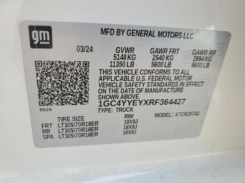 Продажа на аукционе авто 2024 Chevrolet Silverado, vin: 1GC4YYEYXRF364427, номер лота: 49548746