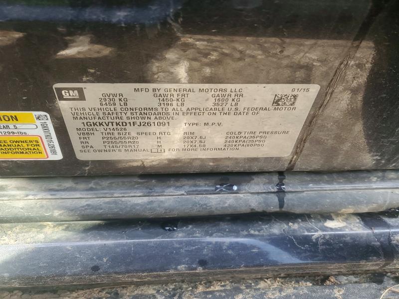 Продаж на аукціоні авто 2015 Gmc Acadia, vin: 1GKKVTKD1FJ261091, номер лоту: 48845096