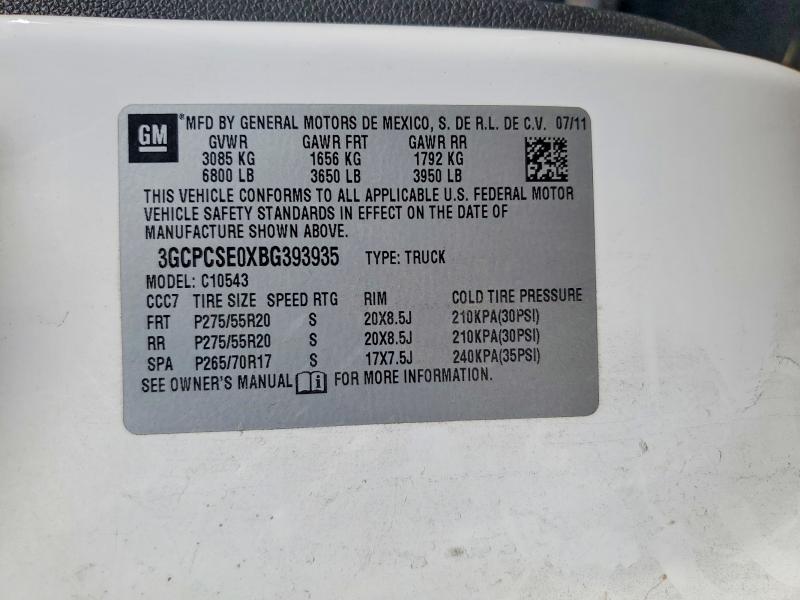 2011 Chevrolet Silverado მანქანა იყიდება აუქციონზე, vin: 3GCPCSE0XBG393935, აუქციონის ნომერი: 51356936