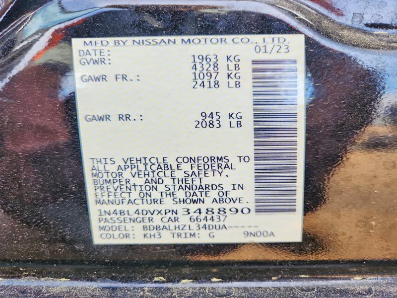 Aukcja sprzedaży 2023 Nissan Altima, vin: 1N4BL4DVXPN348890, numer aukcji: 50654636