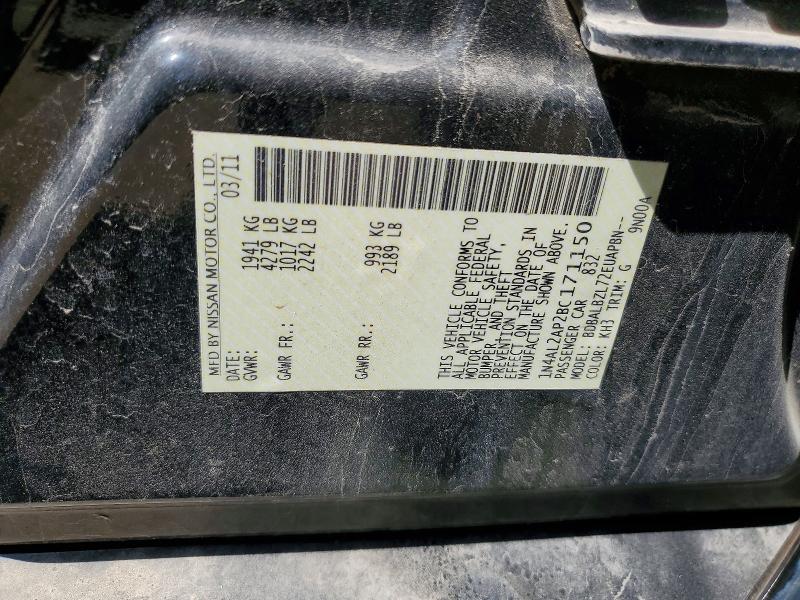 Aukcja sprzedaży 2011 Nissan Altima, vin: 1N4AL2AP2BC171150, numer aukcji: 49942026