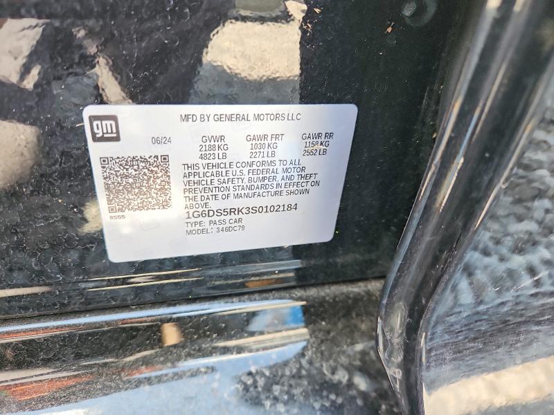 2025 Cadillac Ct5 მანქანა იყიდება აუქციონზე, vin: 1G6DS5RK3S0102184, აუქციონის ნომერი: 50171596