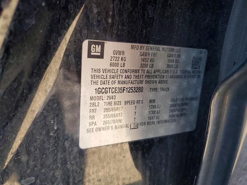 Продаж на аукціоні авто 2015 Chevrolet Colorado, vin: 1GCGTCE35F1253280, номер лоту: 50446526