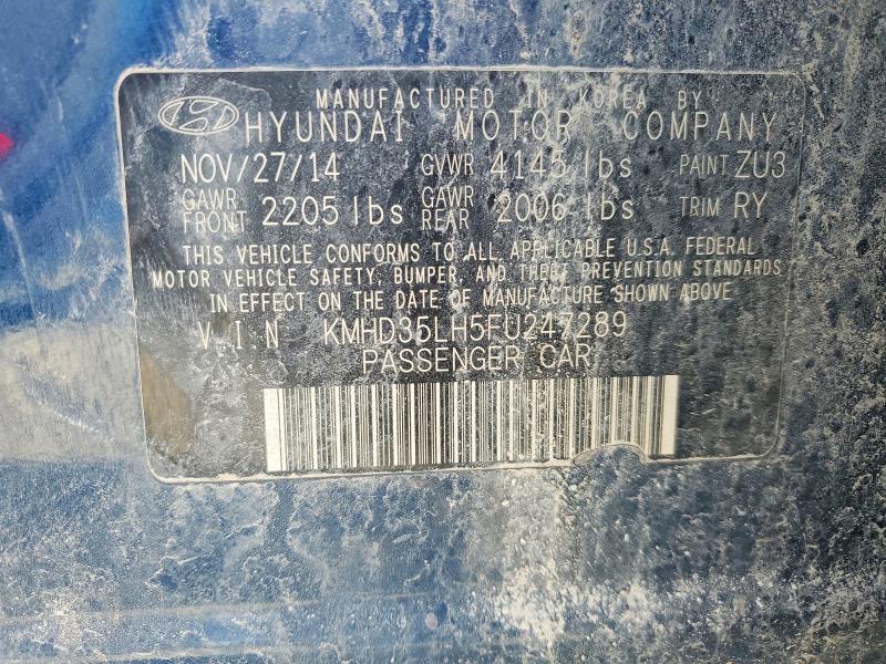 Продажа на аукционе авто 2015 Hyundai Elantra Gt, vin: KMHD35LH5FU247289, номер лота: 48796576