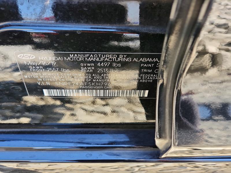 Aukcja sprzedaży 2019 Hyundai Sonata, vin: 5NPE24AF5KH796888, numer aukcji: 48538626