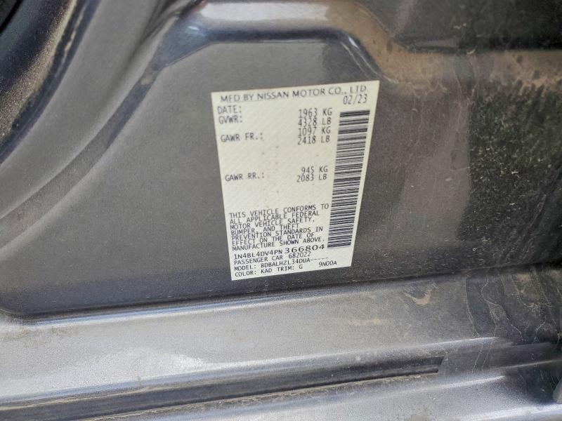 49874086 :رقم المزاد ، 1N4BL4DV4PN366804 vin ، 2023 Nissan Altima مزاد بيع