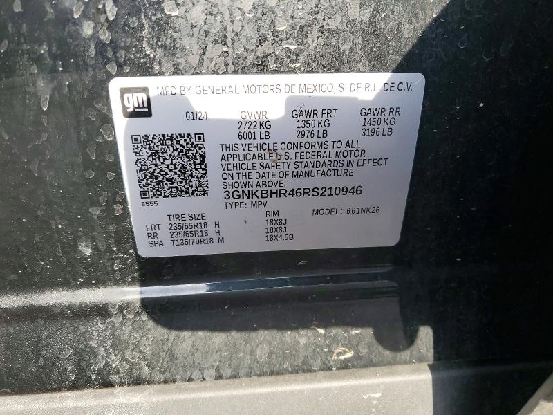 Продаж на аукціоні авто 2024 Chevrolet Blazer, vin: 3GNKBHR46RS210946, номер лоту: 50691276