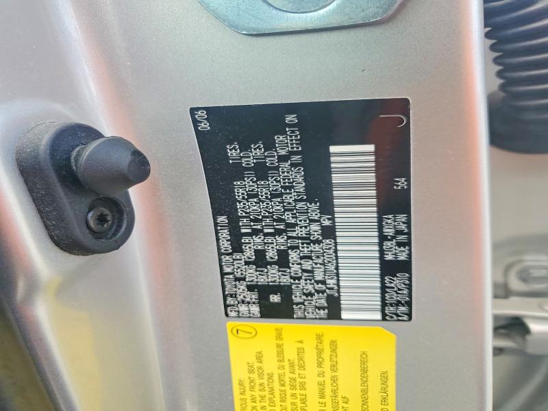 Aukcja sprzedaży 2006 Lexus Rx, vin: JTJHW31U462004308, numer aukcji: 51686186