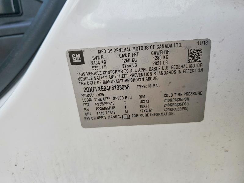 2014 Gmc Terrain მანქანა იყიდება აუქციონზე, vin: 2GKFLXE34E6193558, აუქციონის ნომერი: 49922486