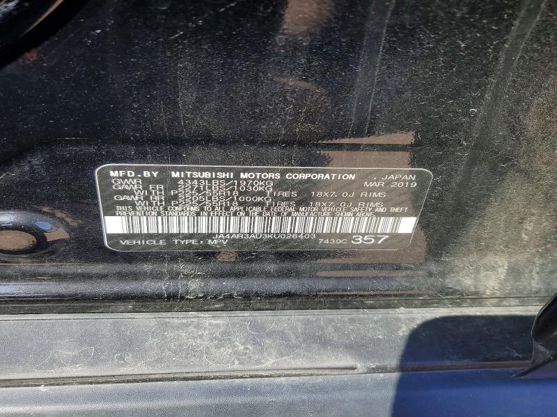 Aukcja sprzedaży 2019 Mitsubishi Outlander Sport, vin: JA4AR3AU3KU026403, numer aukcji: 48992786