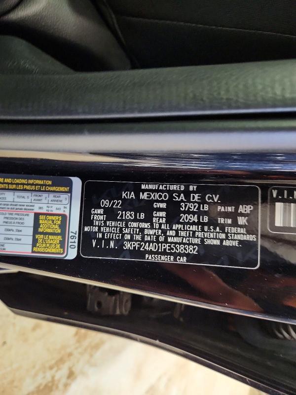 Aukcja sprzedaży 2023 Kia Forte, vin: 3KPF24AD1PE538382, numer aukcji: 50757686