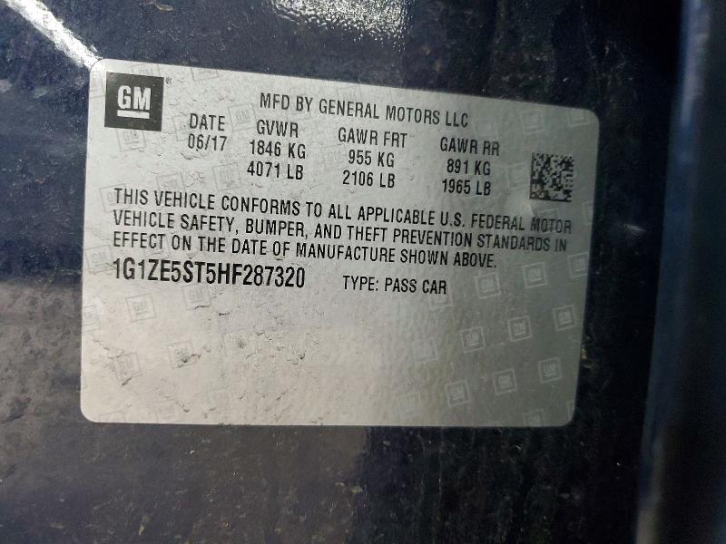 2017 Chevrolet Malibu მანქანა იყიდება აუქციონზე, vin: 1G1ZE5ST5HF287320, აუქციონის ნომერი: 51653316