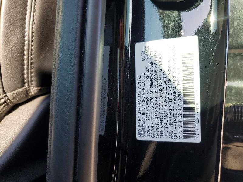 Aukcja sprzedaży 2025 Honda Pilot, vin: 5FNYG2H49SB042902, numer aukcji: 51896056