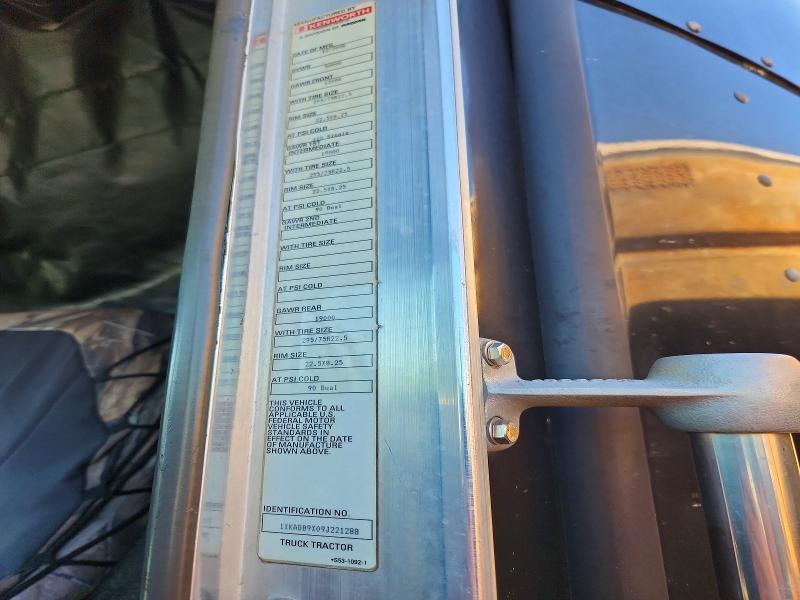 50640686 :رقم المزاد ، 1XKADB9X09J221288 vin ، 2009 Kenworth T660 مزاد بيع