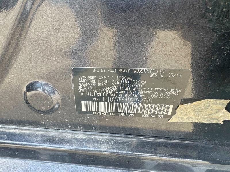Aukcja sprzedaży 2013 Subaru Impreza, vin: JF1GV7E64DG032748, numer aukcji: 48945756