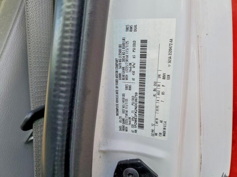 Aukcja sprzedaży 2022 Ford E350, vin: 1FDWE3FK2NDC06759, numer aukcji: 49559666