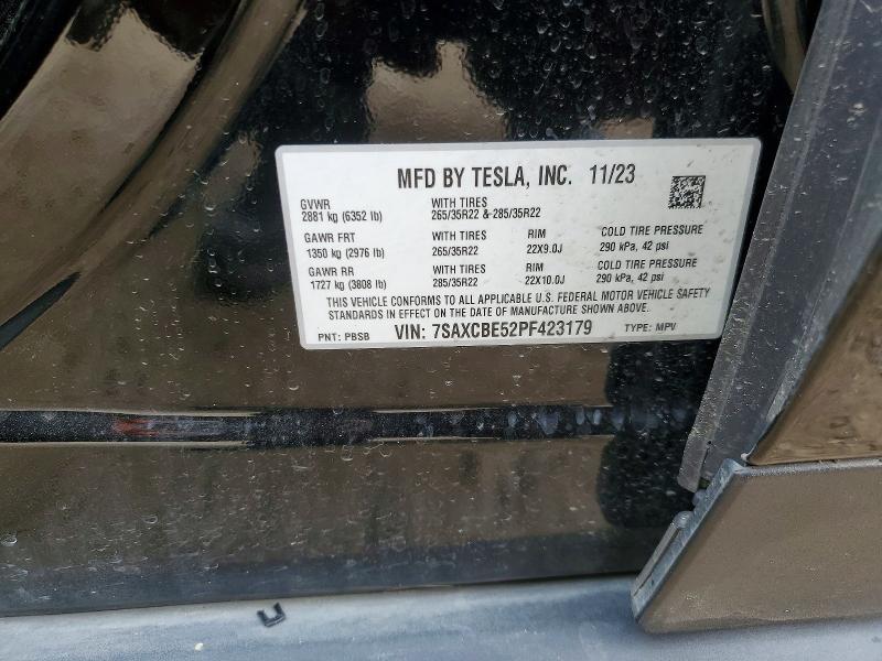 Продаж на аукціоні авто 2023 Tesla Model X, vin: 7SAXCBE52PF423179, номер лоту: 52074766