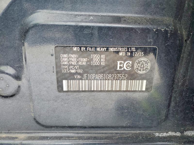 Продажа на аукционе авто 2016 Subaru Impreza, vin: JF1GPAB61G8237552, номер лота: 48769106