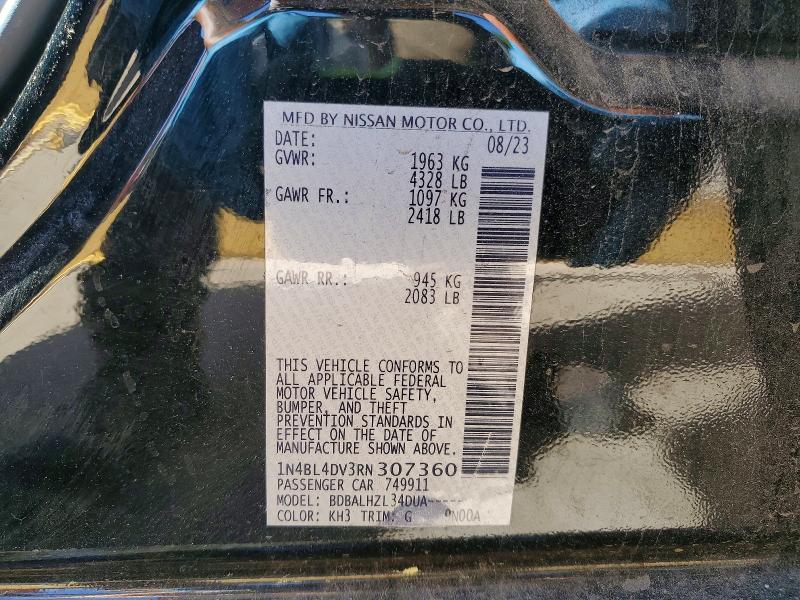 Продаж на аукціоні авто 2024 Nissan Altima, vin: 1N4BL4DV3RN307360, номер лоту: 50164296