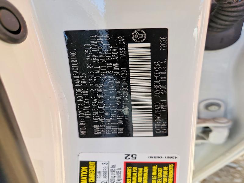 2025 Toyota Camry მანქანა იყიდება აუქციონზე, vin: 4T1DAACK9SU646291, აუქციონის ნომერი: 48996146