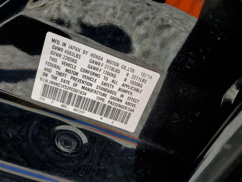 49244516 :رقم المزاد ، JH4KC1F52FC001634 vin ، 2015 Acura Rlx مزاد بيع
