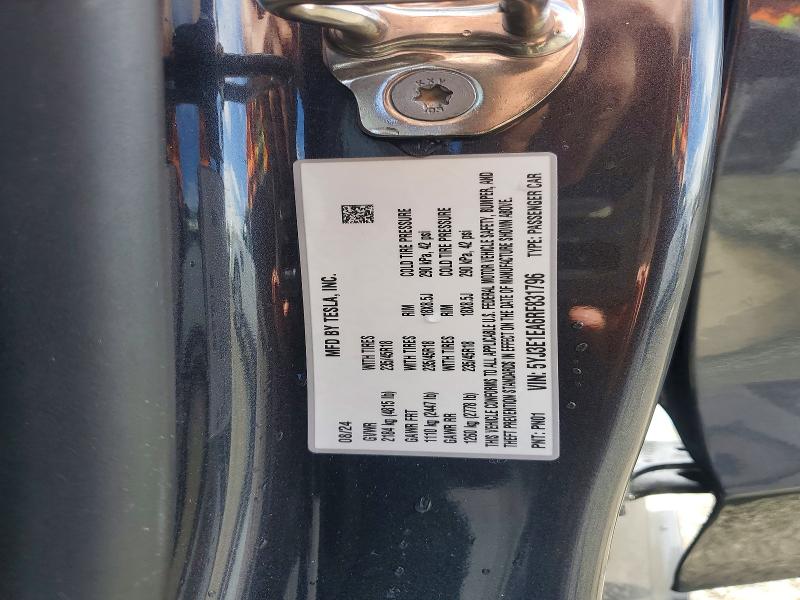 Aukcja sprzedaży 2024 Tesla Model 3, vin: 5YJ3E1EA6RF831796, numer aukcji: 50285896