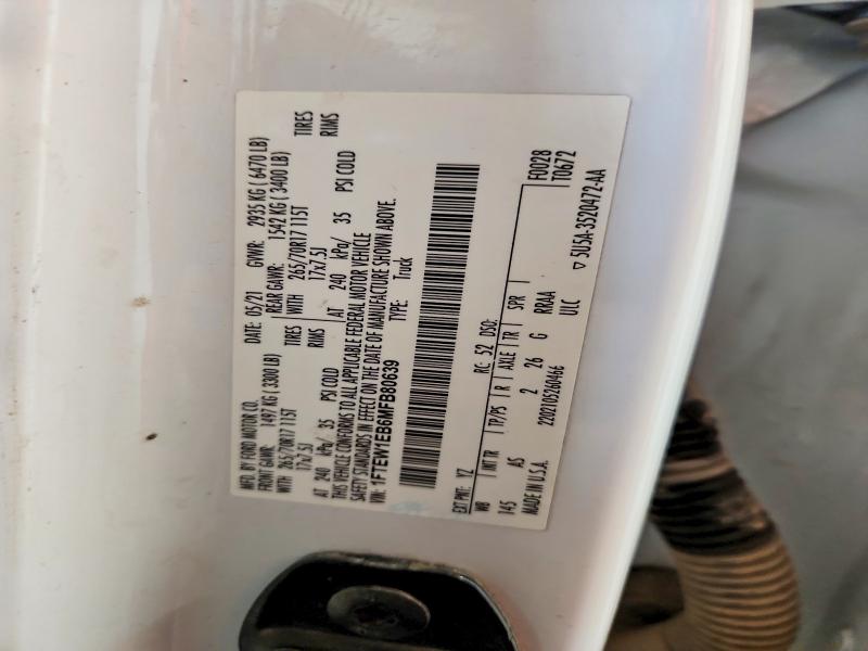 2021 Ford F150 მანქანა იყიდება აუქციონზე, vin: 1FTEW1EB6MFB80639, აუქციონის ნომერი: 56496036