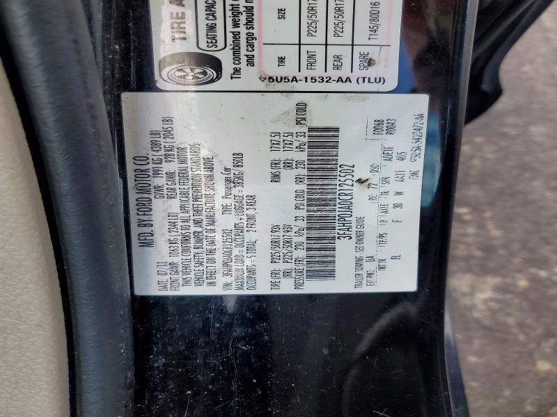 2012 Ford Fusion მანქანა იყიდება აუქციონზე, vin: 3FAHP0JA0CR125502, აუქციონის ნომერი: 49828446