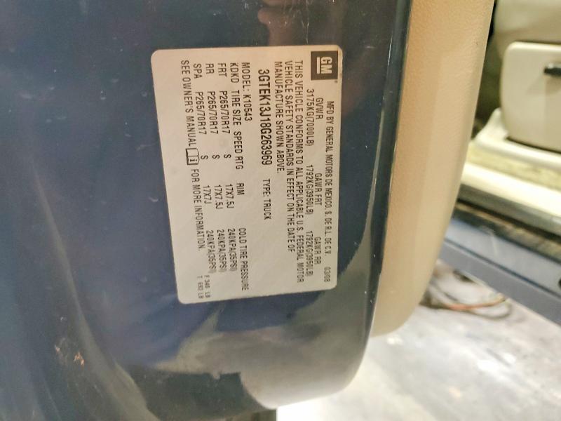 2008 Gmc Sierra მანქანა იყიდება აუქციონზე, vin: 3GTEK13J18G263969, აუქციონის ნომერი: 48786696
