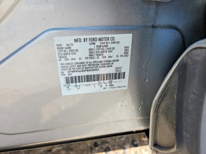 48504606 :رقم المزاد ، 2FMPK4J92PBA59083 vin ، 2023 Ford Edge مزاد بيع