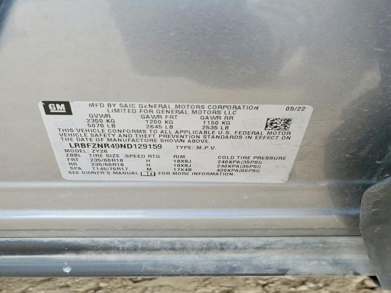 Aukcja sprzedaży 2022 Buick Envision, vin: LRBFZNR49ND129159, numer aukcji: 51564146