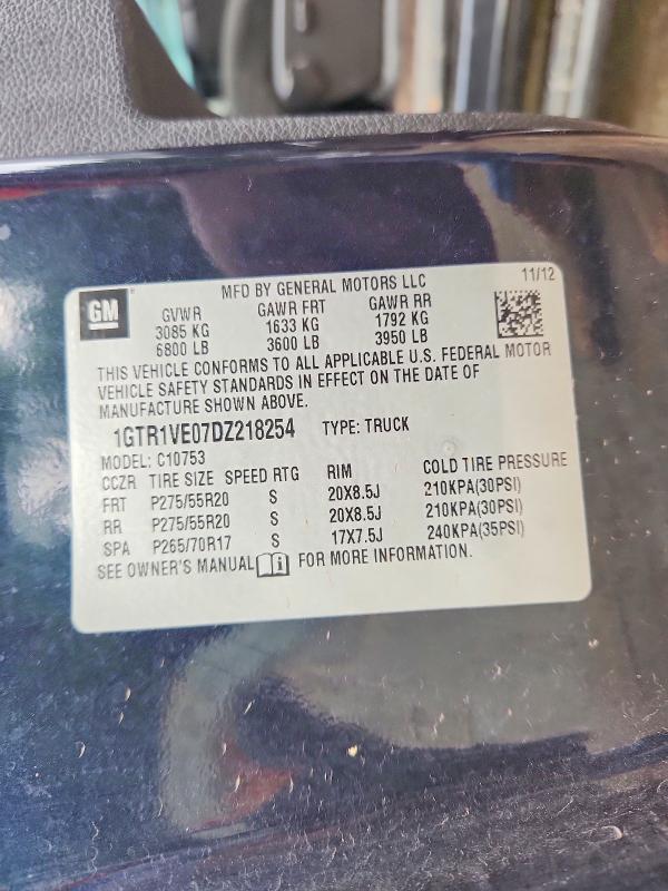 Aukcja sprzedaży 2013 Gmc Sierra, vin: 1GTR1VE07DZ218254, numer aukcji: 49801716