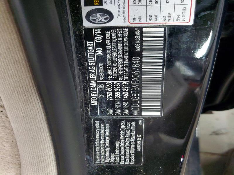 Продаж на аукціоні авто 2014 Mercedes-benz S, vin: WDDUG8FB9EA067840, номер лоту: 50191876
