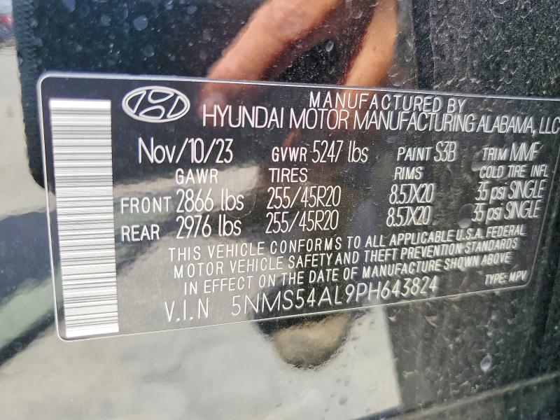 Aukcja sprzedaży 2023 Hyundai Santa Fe, vin: 5NMS54AL9PH643824, numer aukcji: 50655336