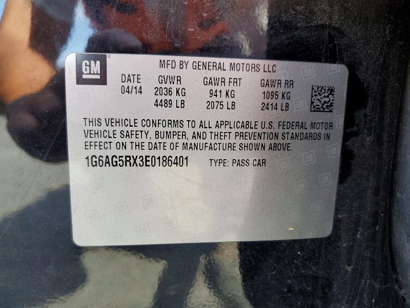 2014 Cadillac Ats მანქანა იყიდება აუქციონზე, vin: 1G6AG5RX3E0186401, აუქციონის ნომერი: 50901586