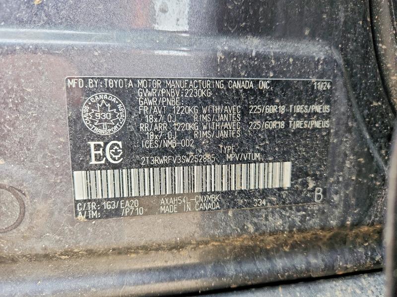 49810056 :رقم المزاد ، 2T3RWRFV3SW252885 vin ، 2025 Toyota Rav4 Hybrid مزاد بيع