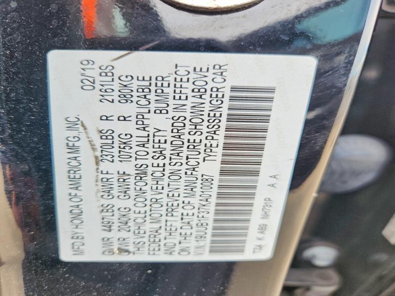 Продажа на аукционе авто 2019 Acura Tlx, vin: 19UUB1F37KA010087, номер лота: 50632486
