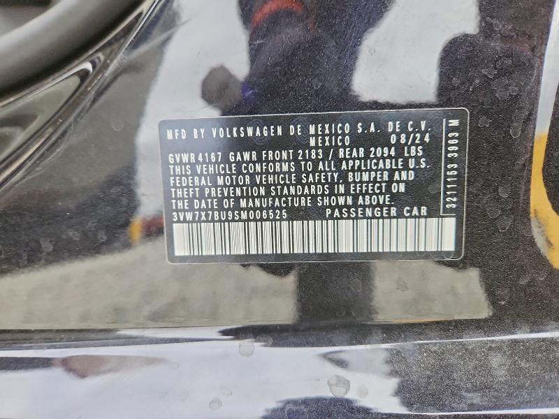 2025 Volkswagen Jetta მანქანა იყიდება აუქციონზე, vin: 3VW7X7BU9SM006525, აუქციონის ნომერი: 50181756