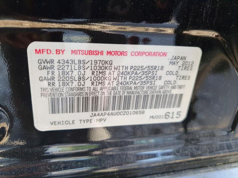 Продаж на аукціоні авто 2012 Mitsubishi Outlander Sport, vin: JA4AP4AU0CZ010658, номер лоту: 50805946