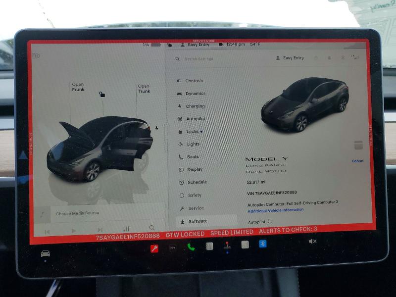 Aukcja sprzedaży 2022 Tesla Model Y, vin: 7SAYGAEE1NF520888, numer aukcji: 48501086