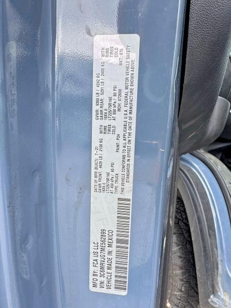 49171406 :رقم المزاد ، 3C6TRVDGXKE517072 vin ، 2019 Ram Promaster 2500 مزاد بيع