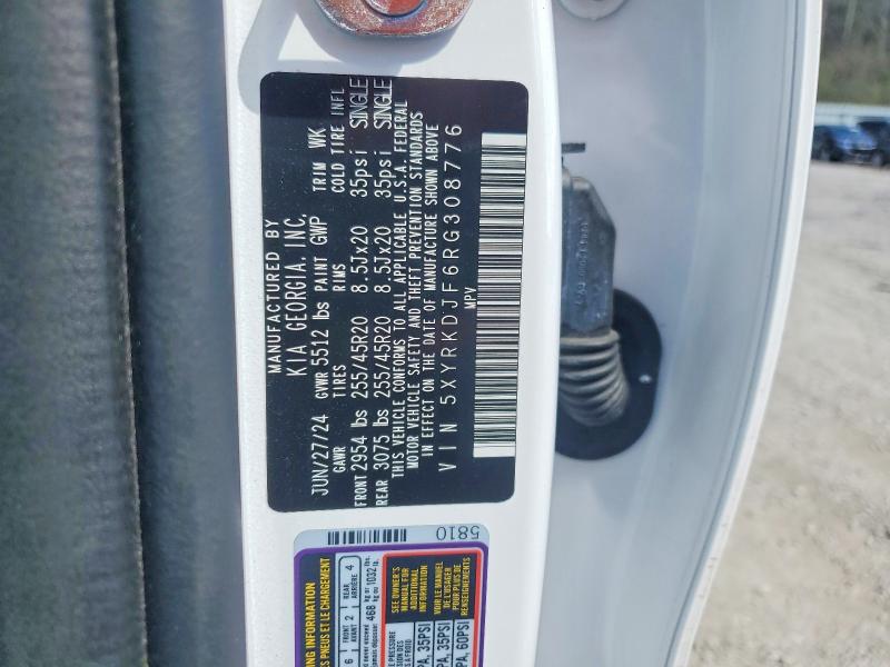Aukcja sprzedaży 2024 Kia Sorento, vin: 5XYRKDJF6RG308776, numer aukcji: 48227086